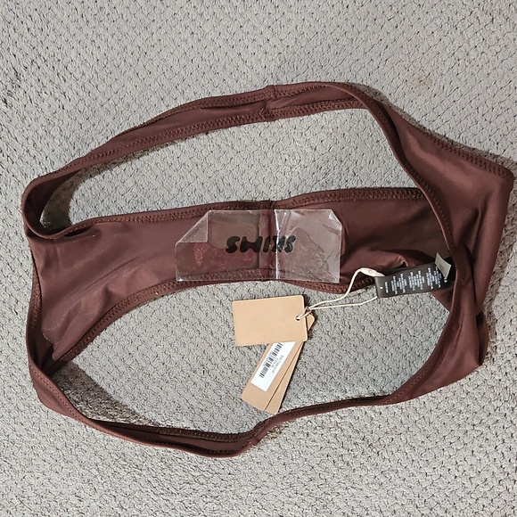 NEW Skims Swim Micro Tanga Bikini Bottoms Sz SMALL in Cocoa - Picture 9 of 9